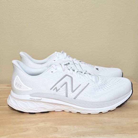 New Balance Fresh Foam X 860 v13 White Dark Silver Shoes M860W13 Men's Size 11 - Picture 1 of 7